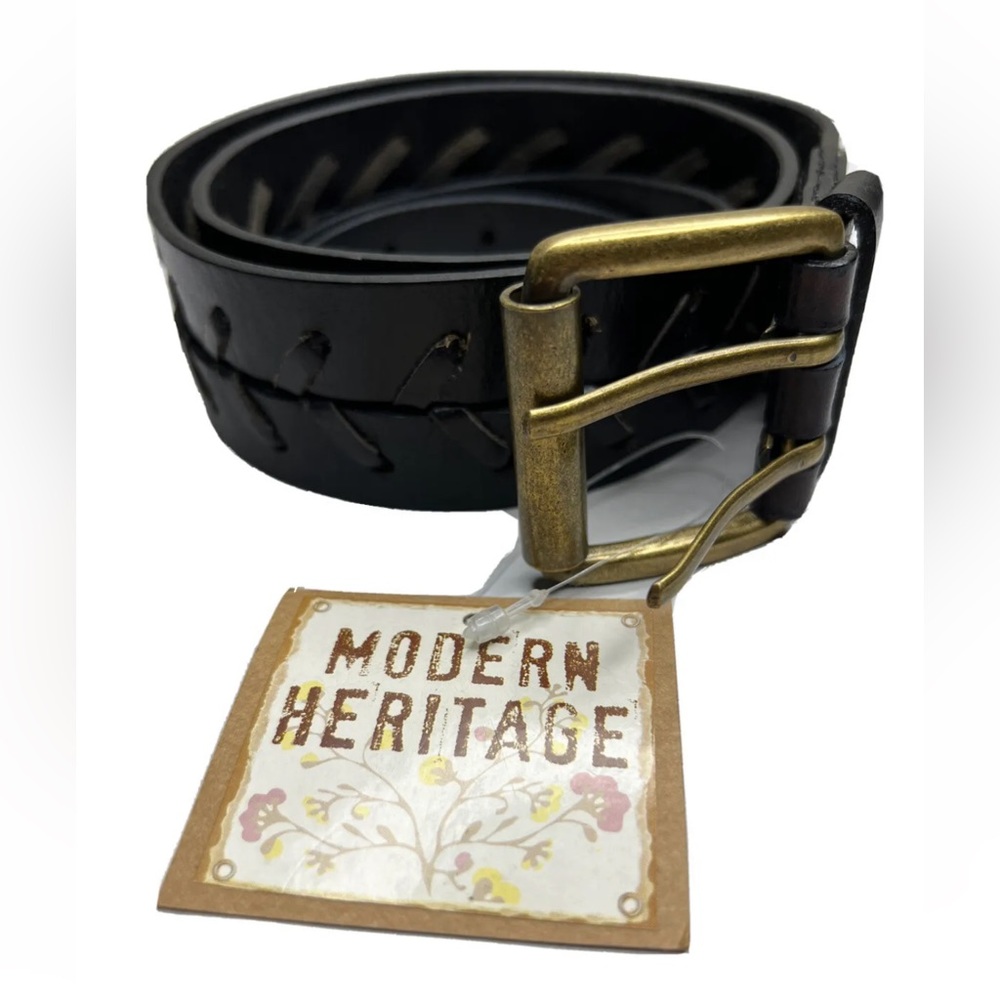 Modern Heritage Womens Belt New genuine leather made in India Black L/XL